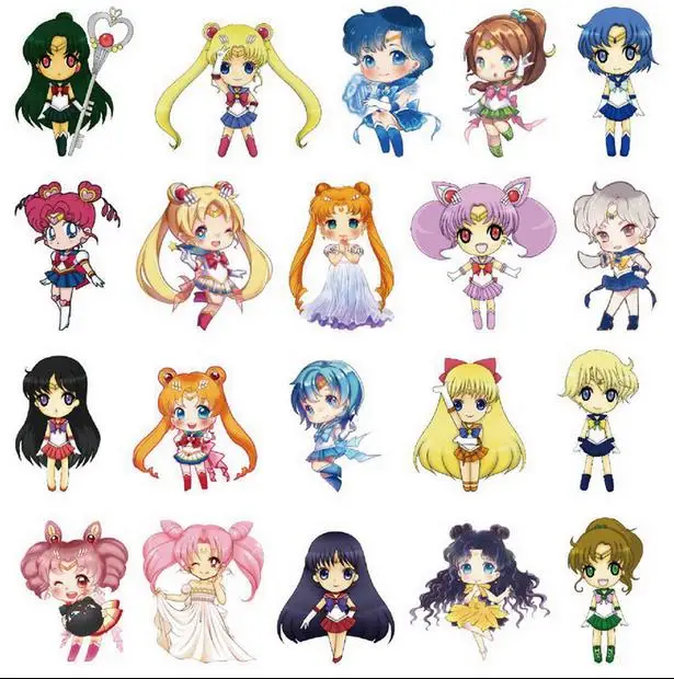 Free shipping 36pcs/1set Sailor Moon Stationery Scrapbooking Stickers 3D Noctilucent sticker note Decoration label | Дом и сад