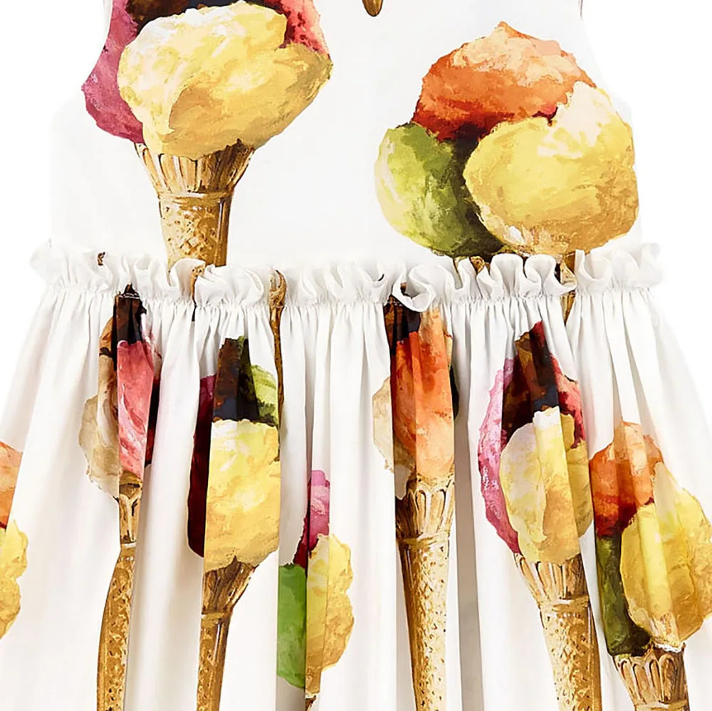 Нагрудник детский летний с принтом мороженого | Детская одежда и обувь