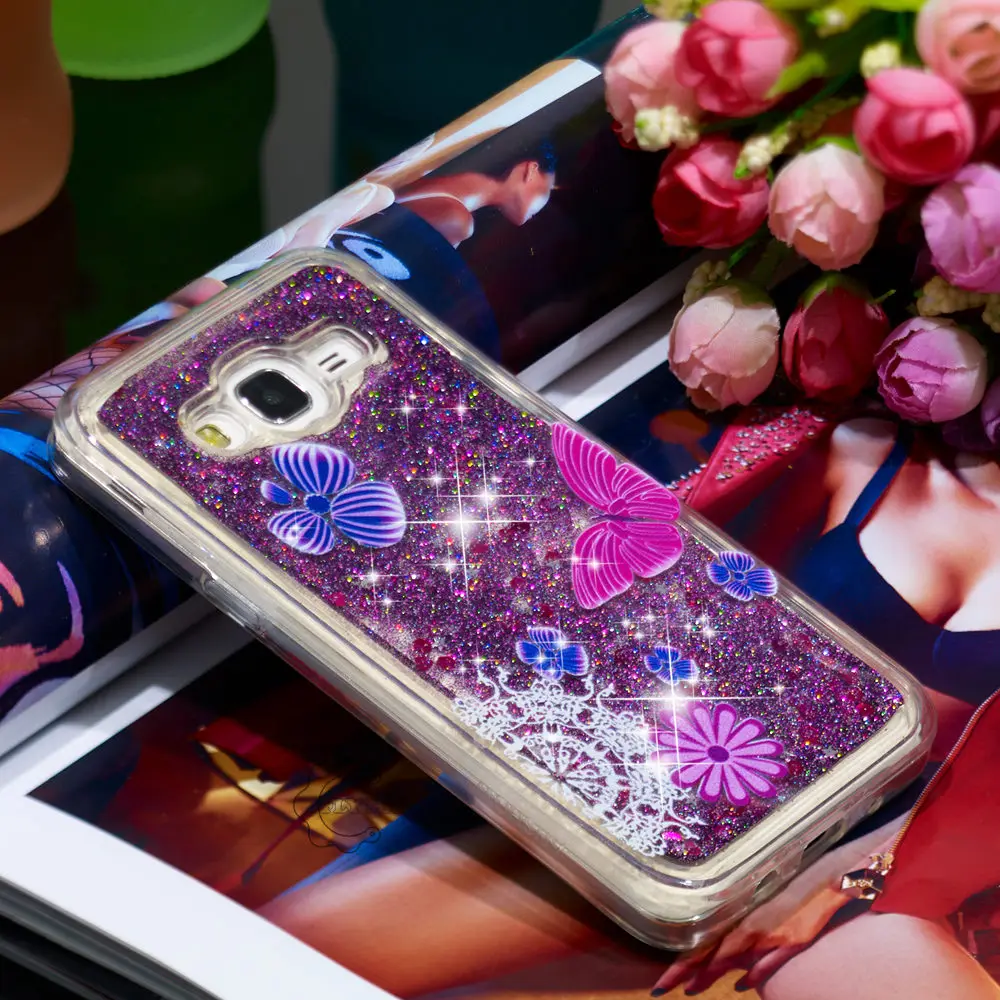 Чехол с сияющими блестками для Samsung Galaxy J5 J 5 SM J500F J500H J500FN Динамические Liquid чехол телефона SM-J500F SM-J500H SM-J500FN случае