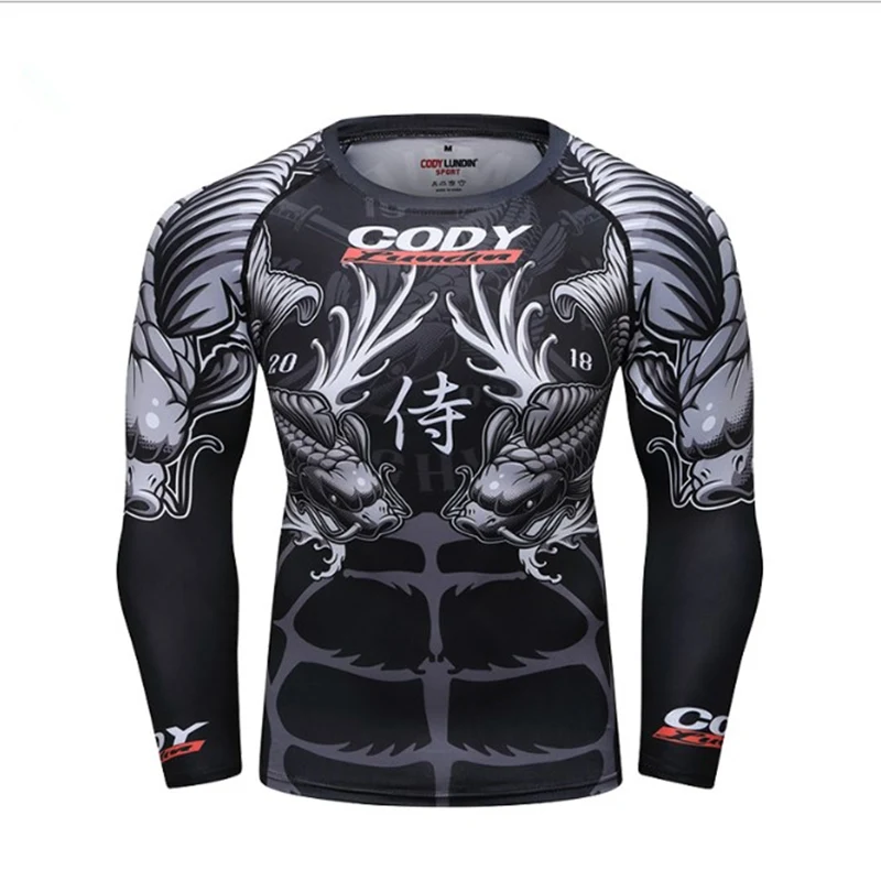 Рашгард Mma боксерская Джерси рубашка мужская Jiu Jitsu Bjj футболка с длинным рукавом