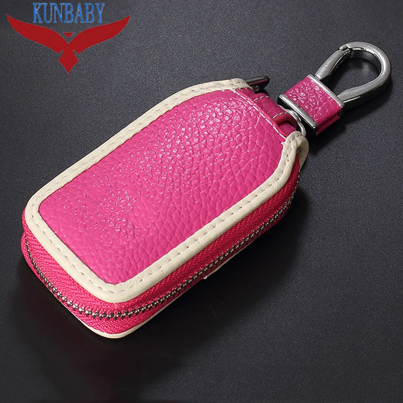KUNBABY натуральная коровья кожа Автомобильный ключ сумка Футляр для ключей Новая мода Дизайн автомобиля для всех автомобилей
