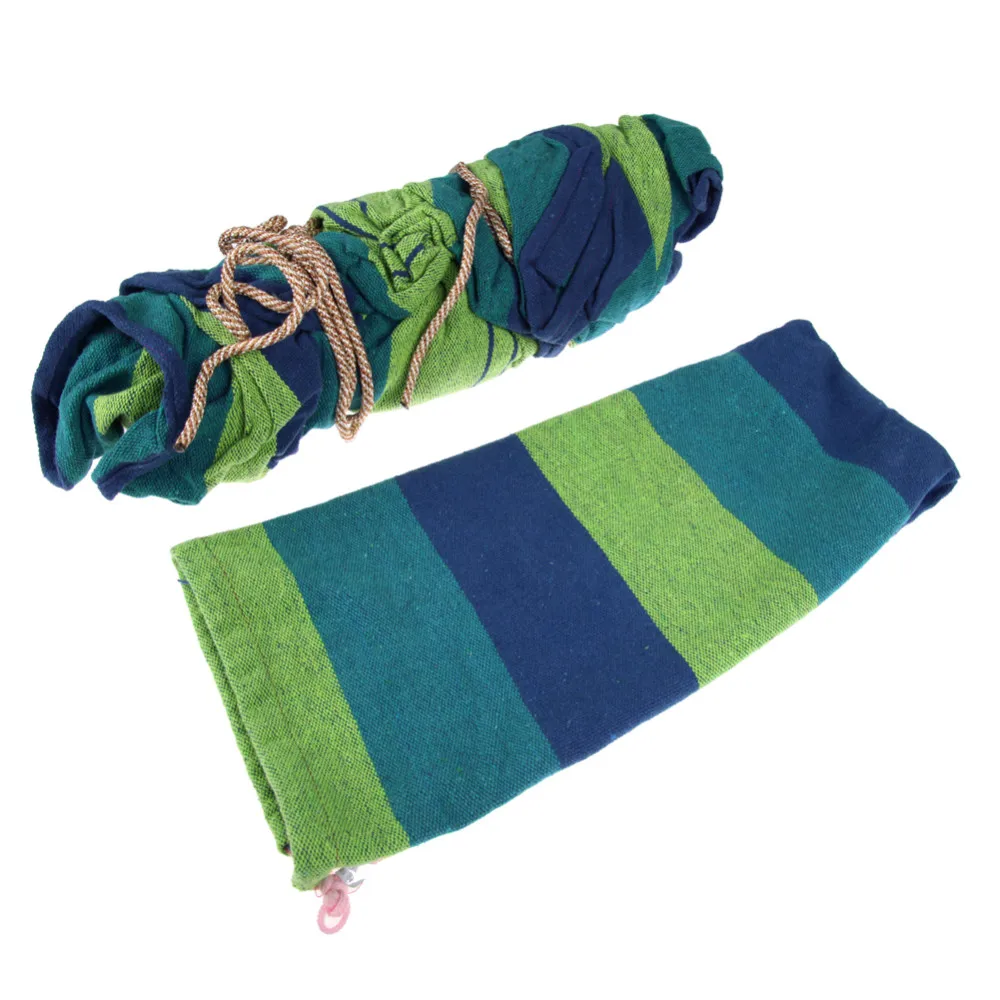 Двойной разветвитель брезентовый гамак уличная подвесная кровать синего цвета