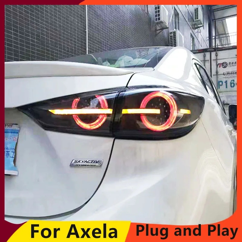 

KOWELL Car Styling for Mazda 3 Tail Lights 2015 Mazda3 Axela LED Tail Light dynamic turn signal Rear Lamp DRL+Brake+Park+Sign