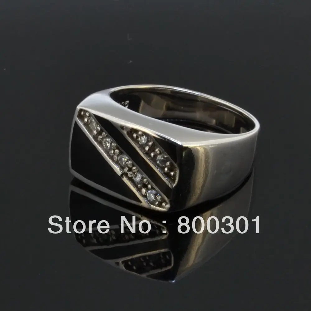 Мужское кольцо с печаткой из полированного серебра модное однотонное мужское