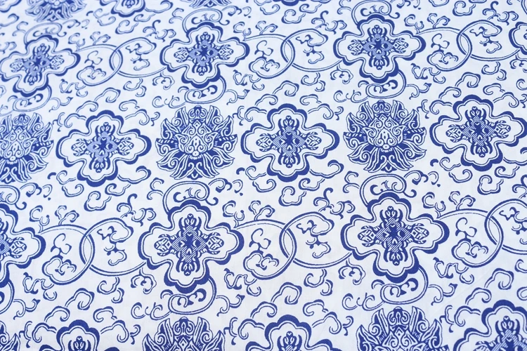 50*140 см синий и белый фарфор китайские традиции хлопчатобумажная ткань для шитья
