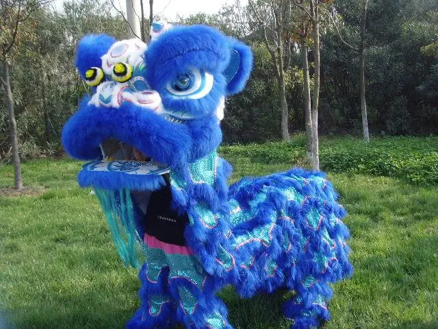 OISK танцевальный костюм льва талисман из чистой шерсти Южная взрослый размер