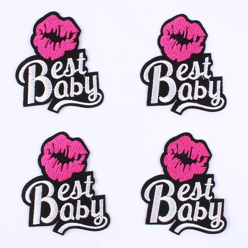 5 шт./лот качественная вышитая нашивка с изображением рта мультяшная одежда