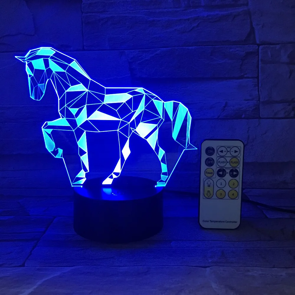 

Horse LED Lamp USB 3D Lamp 7 Colors Touch Remote Sensor Bedroom Lights Atmosphere Decoration Lighting Novelty Gifts for Kids