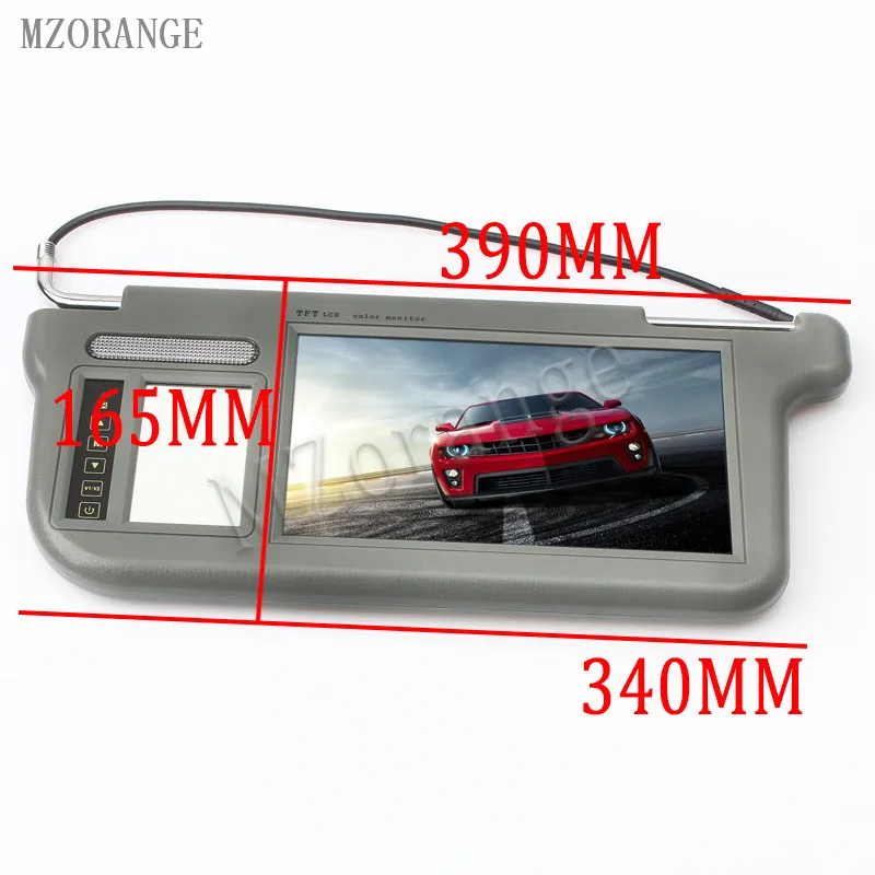 MZORANGE " Сенсорный автомобильный солнцезащитный козырек монитор 800x480 разрешение 2 канала видео для DVD плеера автомобиля заднего вида монитор левый/правый серый