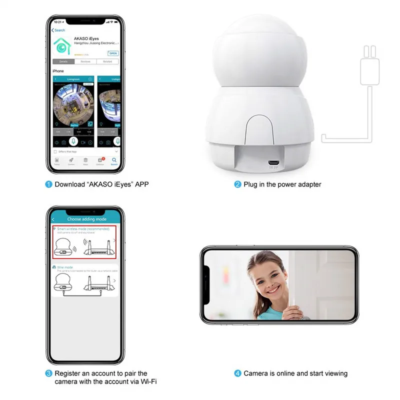 1080P HD Беспроводная IP-камера умная Wi-Fi камера Домашняя безопасность