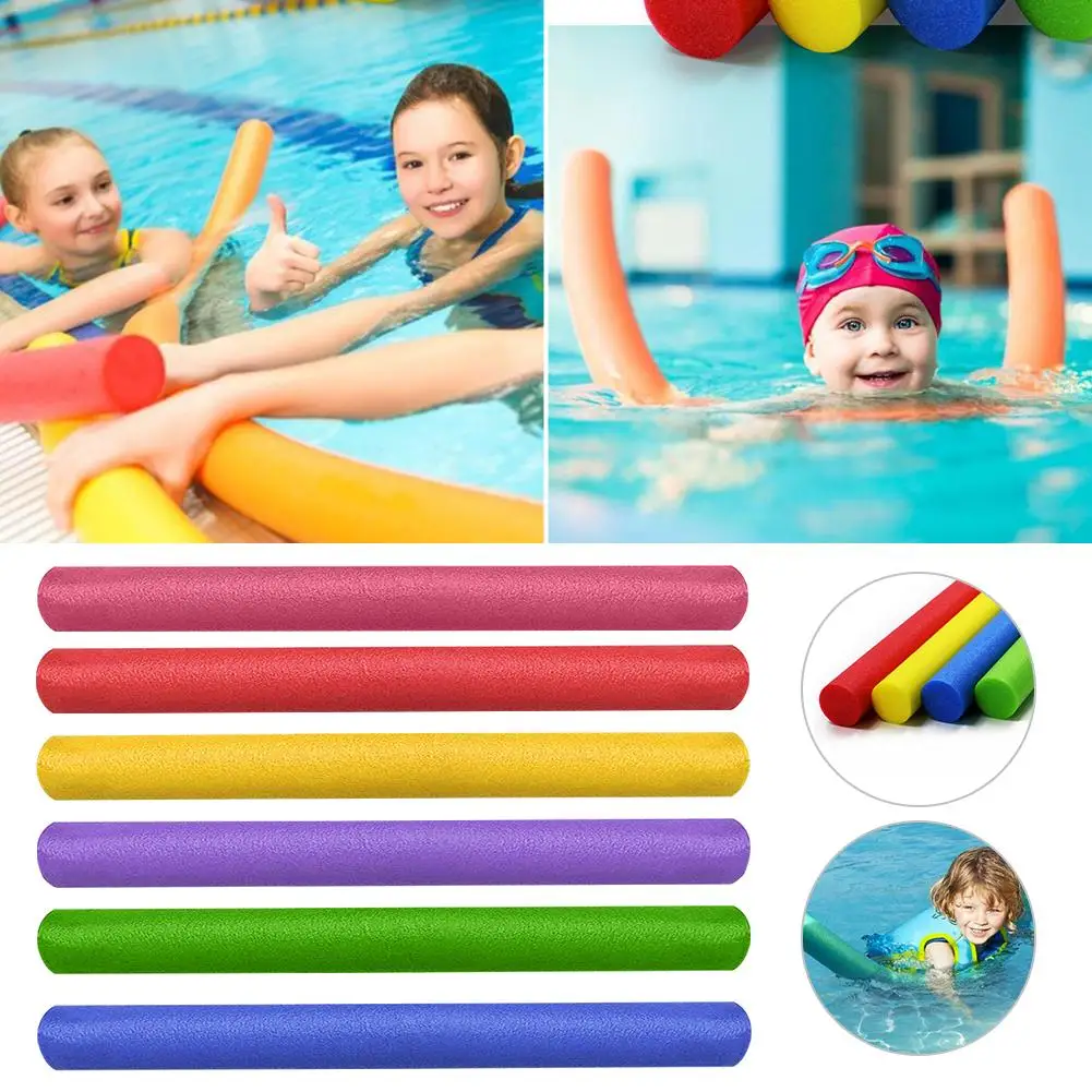 

Hot Child Adult Water Floating Swimming Foam Pool Noodle Water Float Aid Woggle Solid Core Noodle Flexible Row Ring 6.5*150cm