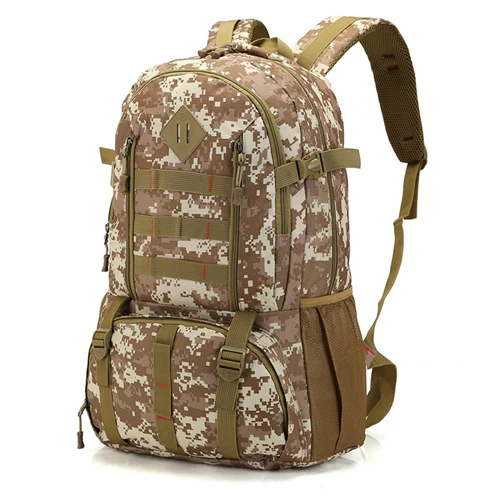 Desert Digital Военный тактический рюкзак армейский штурмовой пакет Molle рюкзак 3 дня рюкзак для ноутбука большой водонепроницаемый 50л для улицы - Цвет: Desert Digital