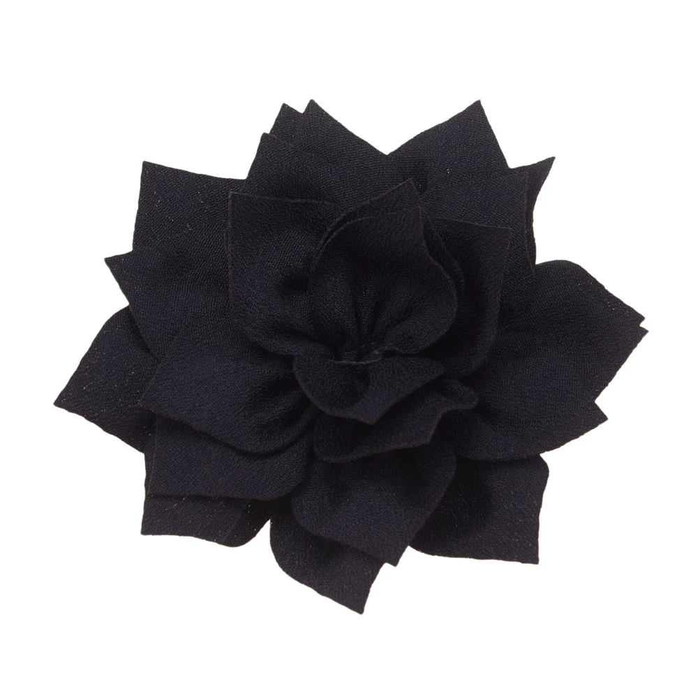 Navy Blue 10 шт. Сатиновые цветы 7,5 см DIY цветы аксессуары модные аксессуары для волос цветок головной убор без заколки для волос банты для волос - Цвет: Navy Blue