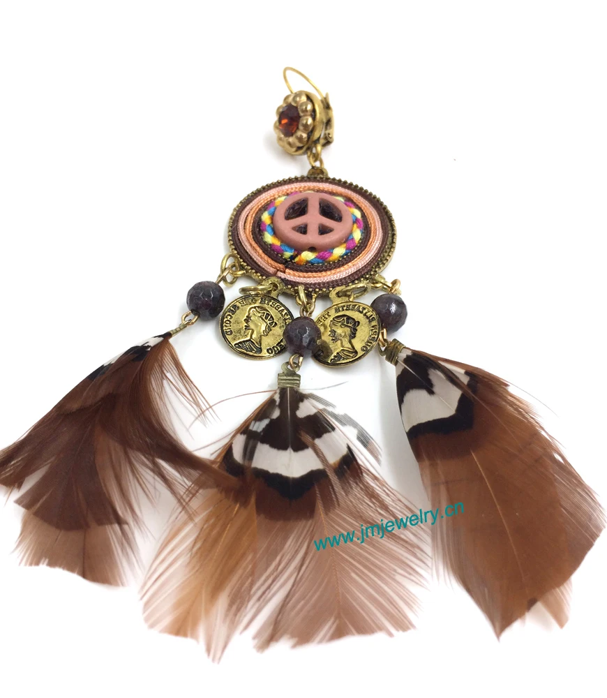 Оптовая продажа ручной работы этнические украшения Винтажные висячие серьги с