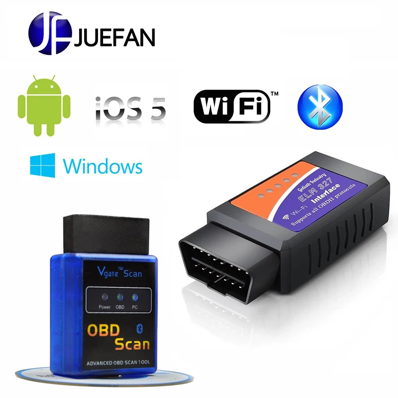 Оригинальный Vgate WiFi bluetooth OBDII V2.1 ELM327 диагностический инструмент OBD2 сканер для IOS