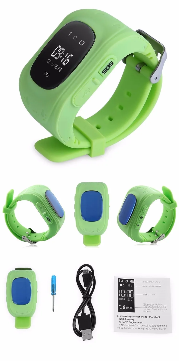 Smartch Q50 Kids Smart watch with Built-in Microphone GPS LBS SOS Call Reminder Micro SIM Card Adjustable Wristband For | Электроника
