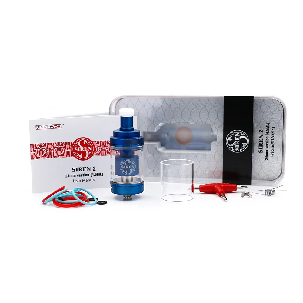 Бак Digiflavor Siren V2 GTA MTL 24 мм версия 4 5 мл Genisis Tank вейп атомайзер бак для электронной