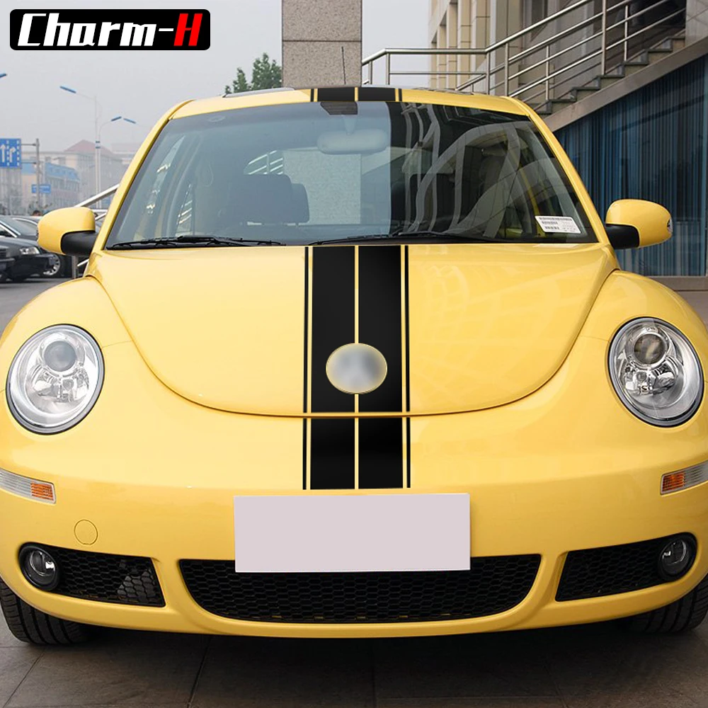 Автостайлинг кузова набор полосок для Volkswagen Beetle 2002-2006 капот крыша задний багажник Полосы Виниловые наклейки аксессуары