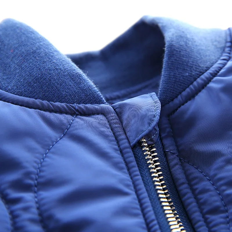 

2020 Winter Kids Thick cotton Coat Fashion sweatshirts Baby Boys girl Outerwear Warm clothes Solid color Stand collar 2-7Y old