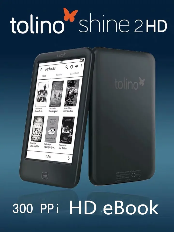 Tolino Shine 2 читалка чтения электронных книг встроенный светильник из устройства для