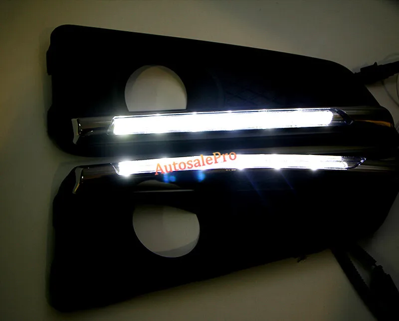

For Honda City 2014 2015 2016 Front Daytime Running Lights Fog Light Accessories Exterior LED