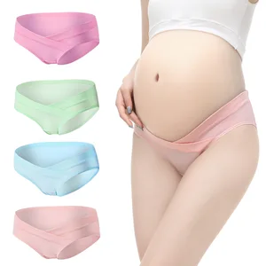 Нижнее Белье для беременных женщин, хлопок, низкая талия, большой размер, Подтяжка живота, женское нижнее белье с треугольными чашечками, низкая талия, для беременных женщин
