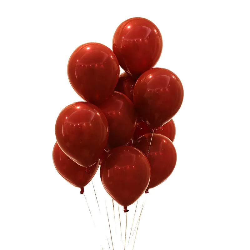 10 дюймов толстый гранатовый красный воздушный шар свадебное украшение комнаты