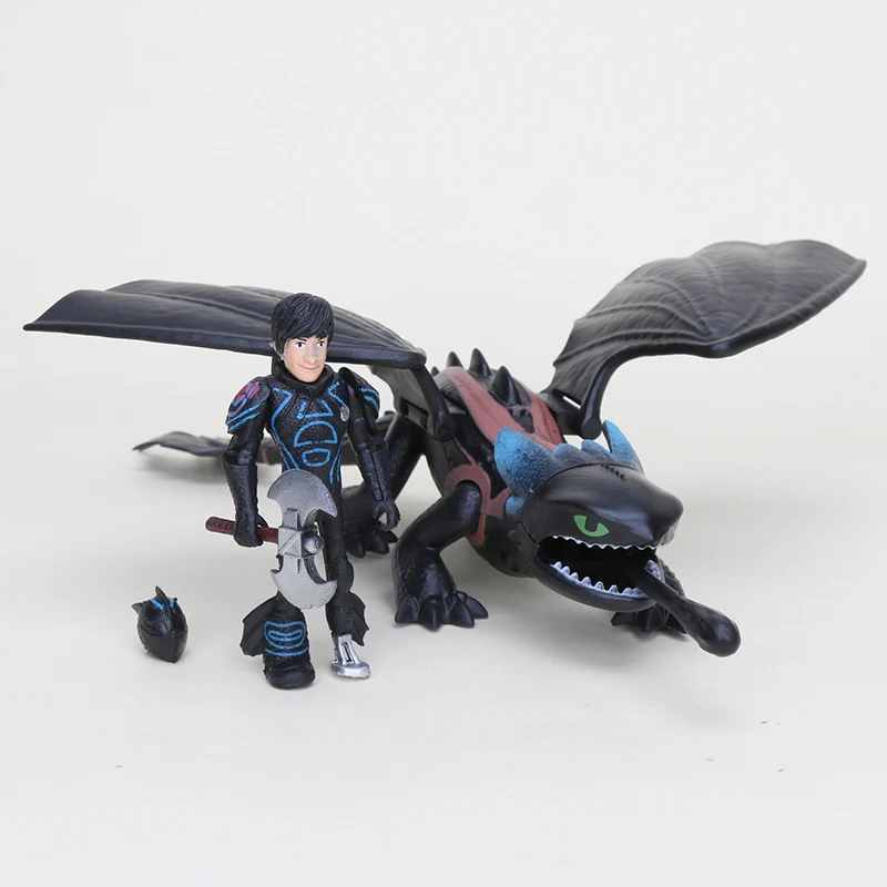 20cm 8cm black " 23 см Беззубик, ночная фурия плюшевая игрушка Как приручить дракона 3 светильник Fury плюшевая игрушка кукла - Цвет: 20cm 8cm black