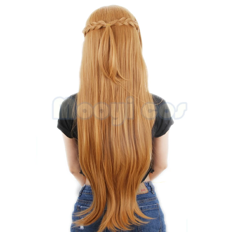 

Sword Art Online Yuuki Asuna Wig 80cm Long Straight Anime Cosplay Wig for Women Girls Costume Party Wig Halloween Cos Wig Brown