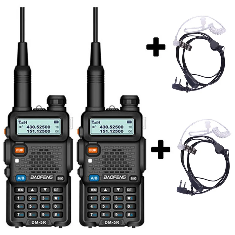 Add 2 ac headsets baofeng DM-5R DM 5R DM5R для DMR cb цифровая комплект рация 2 шт 10 км автомобильная портативная рации ham радиостанция трансивер baufeng двухдиновая магнитола радиостанции boafeng двухдиапазонная uhf vhf радиолюбитель - Цвет: Add 2 ac headsets