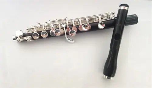 

Professional musicians type synthesis Ebony piccolo c key silver plated