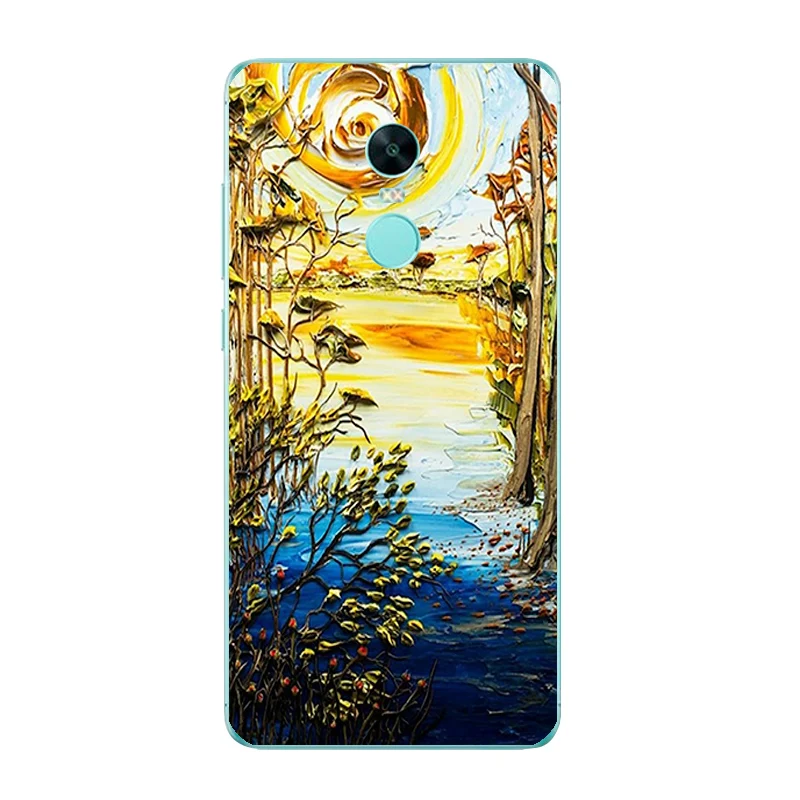 6376 12 Для Xiaomi Redmi Note 3/Redmi Note 4X 5A Phone случай для Redmi Примечание 4/Pro Shell для Redmi Note 2 дизайн «масляная живопись» окрашенный - Цвет: 6376 12
