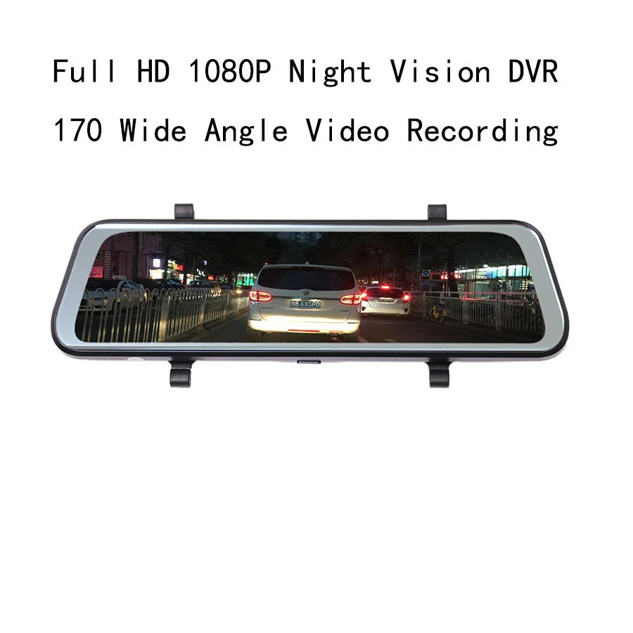 Otstrive 10 дюймов полный экран двойной объектив DVR Full HD 1080P задняя камера зеркало