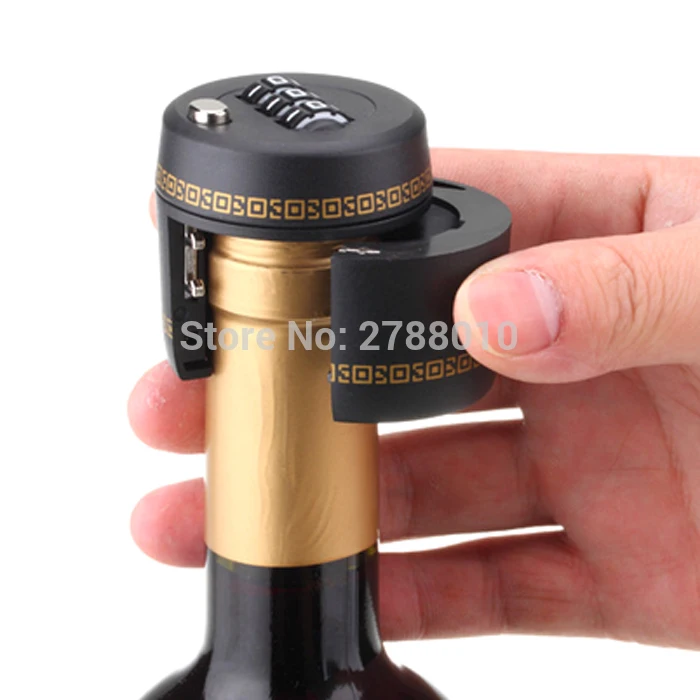 

Red Wine Passcord Lock Plastic Combination Lock Wine Stopper Bottle Stopper Sealing Lock J64