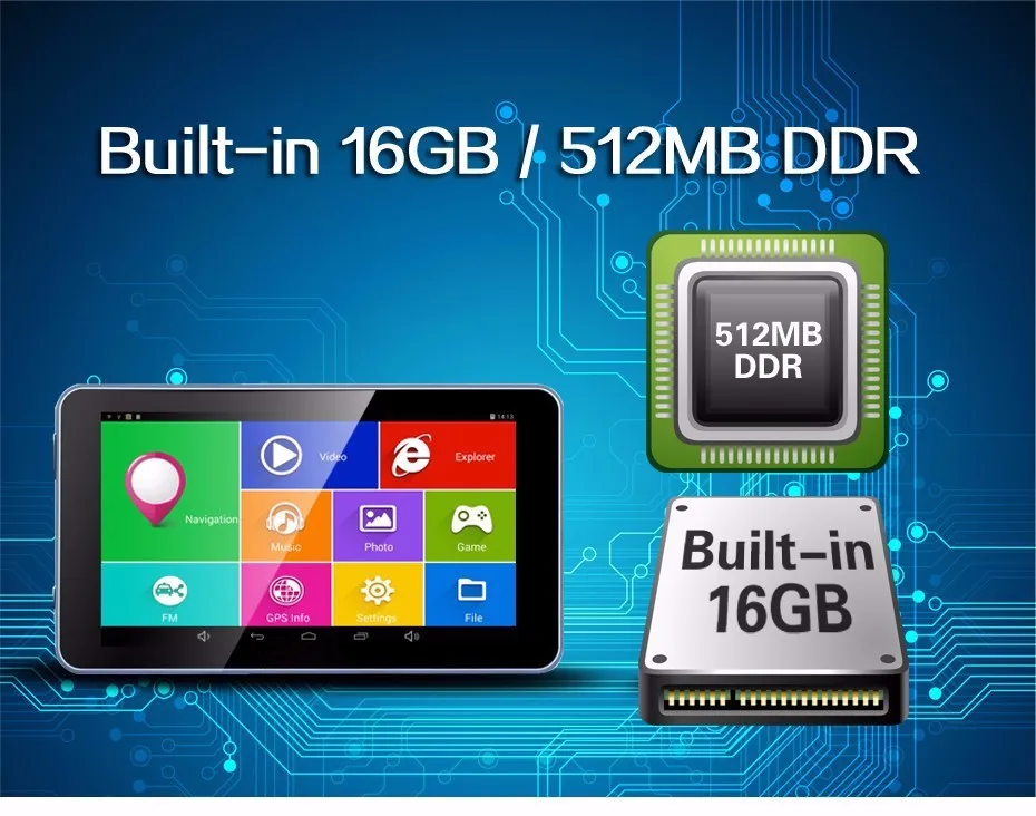 Beling LA101 7 дюймов Сенсорный Экран автомобильный GPS Навигации Android Tablet PC Bluetooth Wifi