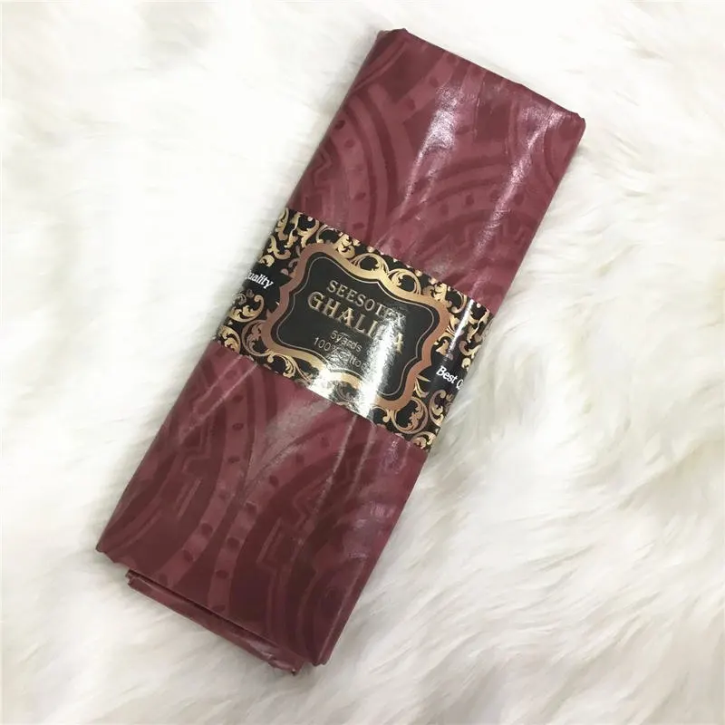 Африканский стиль Африканский Базен Riche Brode ткань морская парча Дамасская Shadda кружевная ткань для мужчин ткань в 5 ярдов AB30 - Цвет: 3 cotton quality