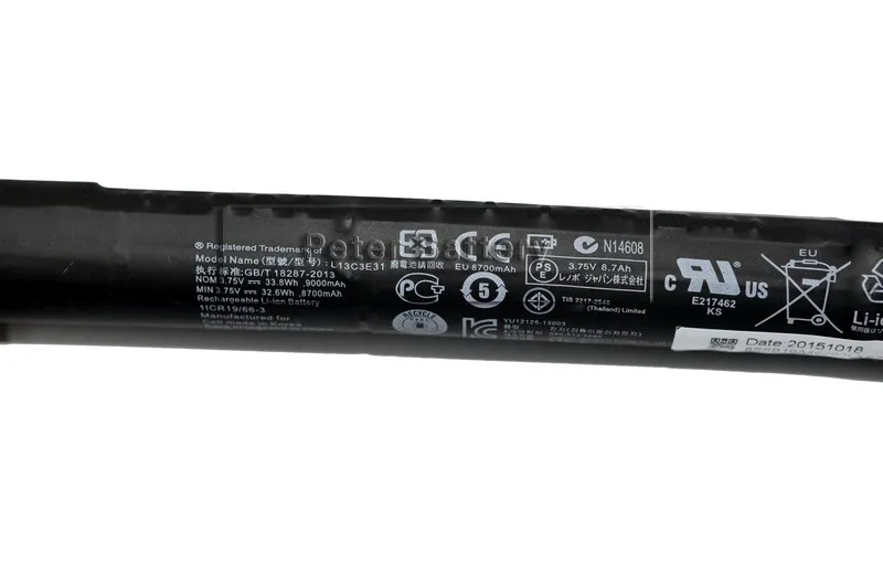 JIGU 3 75 V L13D3E31 Оригинальный аккумулятор для ноутбука Lenovo портативного планшетного