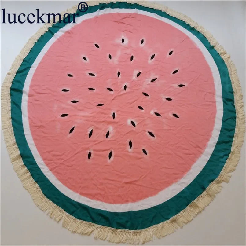[Lucekmar] New Thai Fashion European Summer Beach Towel Circle for Adults wrap round Mat Scarf Shawl Mandala Boho Tassel Scarves |