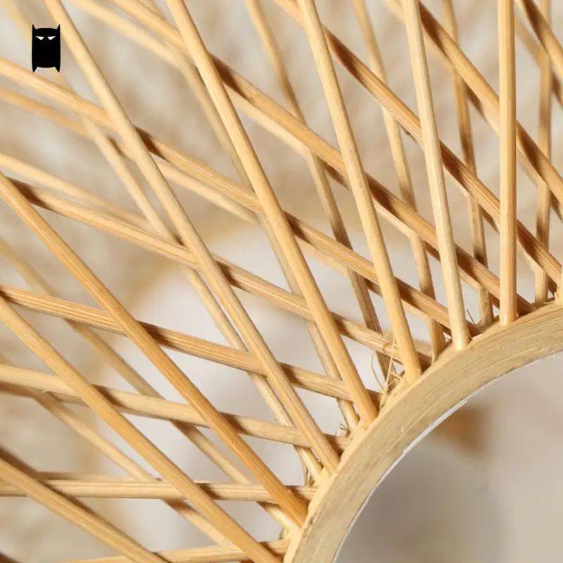 Бамбуковая плетеная ротанговая абажур Глобус шар подвесной светильник