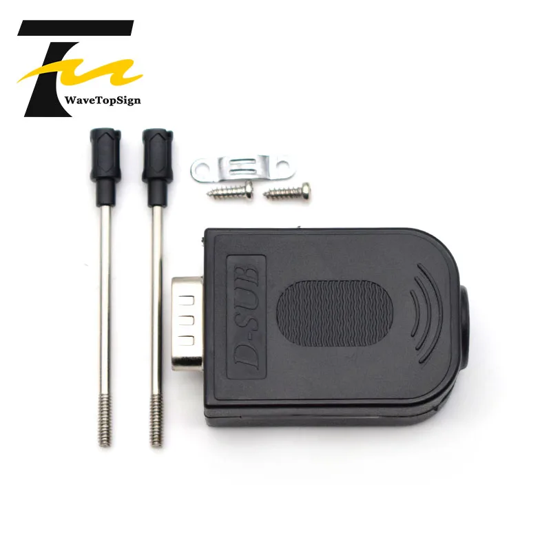 

WaveTopSign DB9 Serial Port Head DB9 Solderless Connector RS232 Connector 485 Male Head 1pcs and Female Head 1pcs