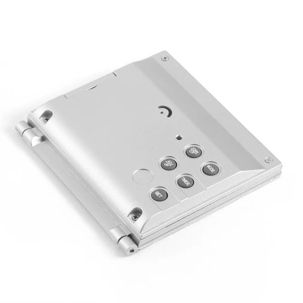 Цифровой ЖК-дисплей термометр Календарь Будильник Гибкая крышка настольные часы