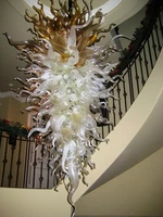 modern new design colored blown glass chandelier lighting home hotel indoor suspention style glass chandelier