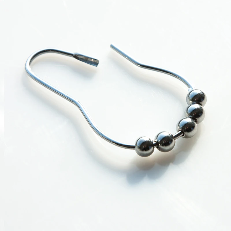 6 шт. крюк в форме лебедки 5 роликовых шариковых колец для душевой занавески