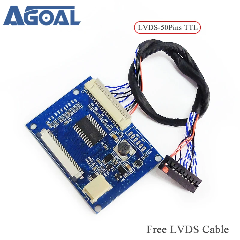 LVDS поворот 50pin ttl порт стандартный 20pin 1-ch 8 LVDS вход 50pin ttl выход