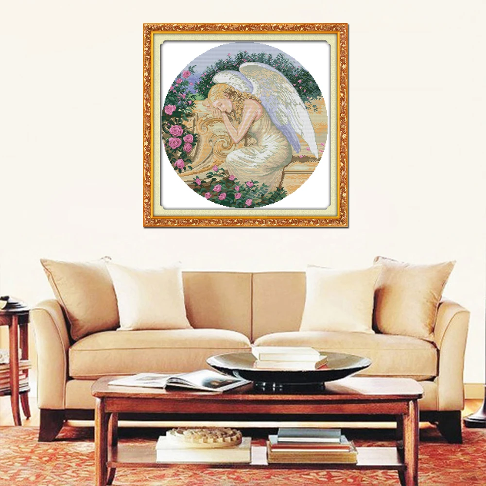Joy Sunday вышивка крестом 14 карат спящим ангелом крестом|cross stitch kits|printed cross kitsjoy sunday |