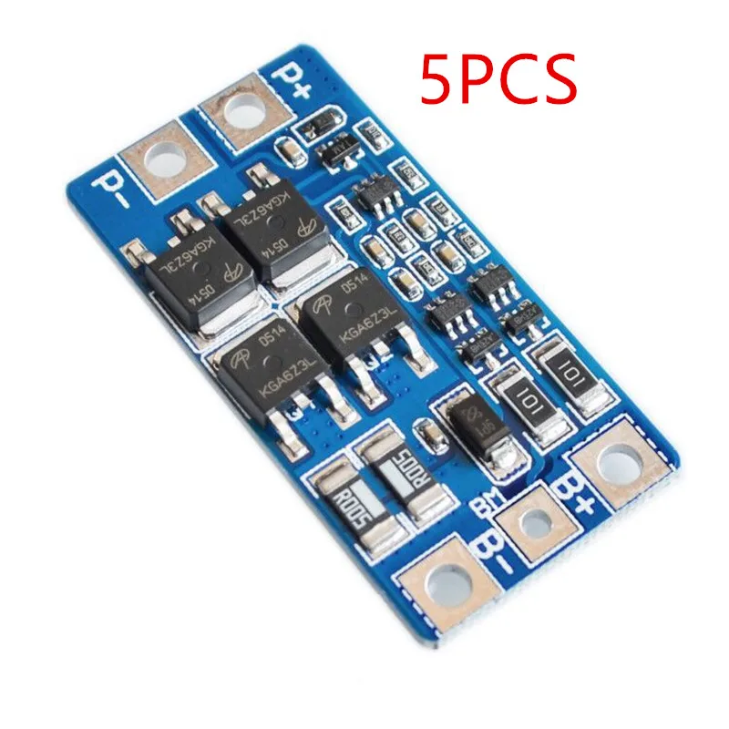 

5PCS 2S 10A 7.4V 18650 lithium battery protection board 8.4V balanced function/overcharged protection