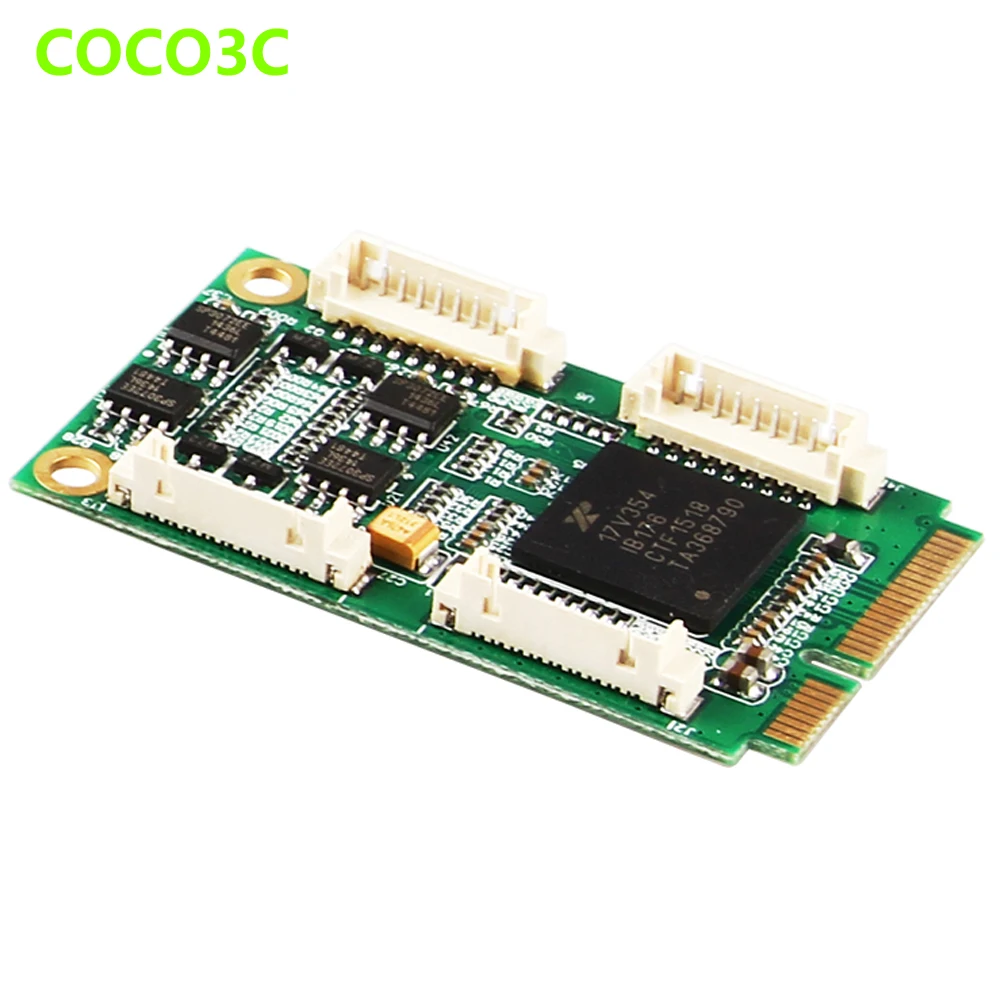 Mini PCIe To 4 RS422 RS485 порты адаптер для ITX материнская плата PCI express нескольких портов