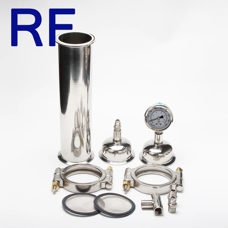 RF 4x24 дюйма SS304 санитарная нержавеющая сталь осушитель фильтра молекулярного