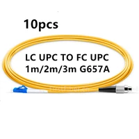 1m 2m 3m 10pcsbag lc pc to fc pc lc upc to fc upc g657a fiber patch cable jumper patch cord simplex 2 0mm pvc sm