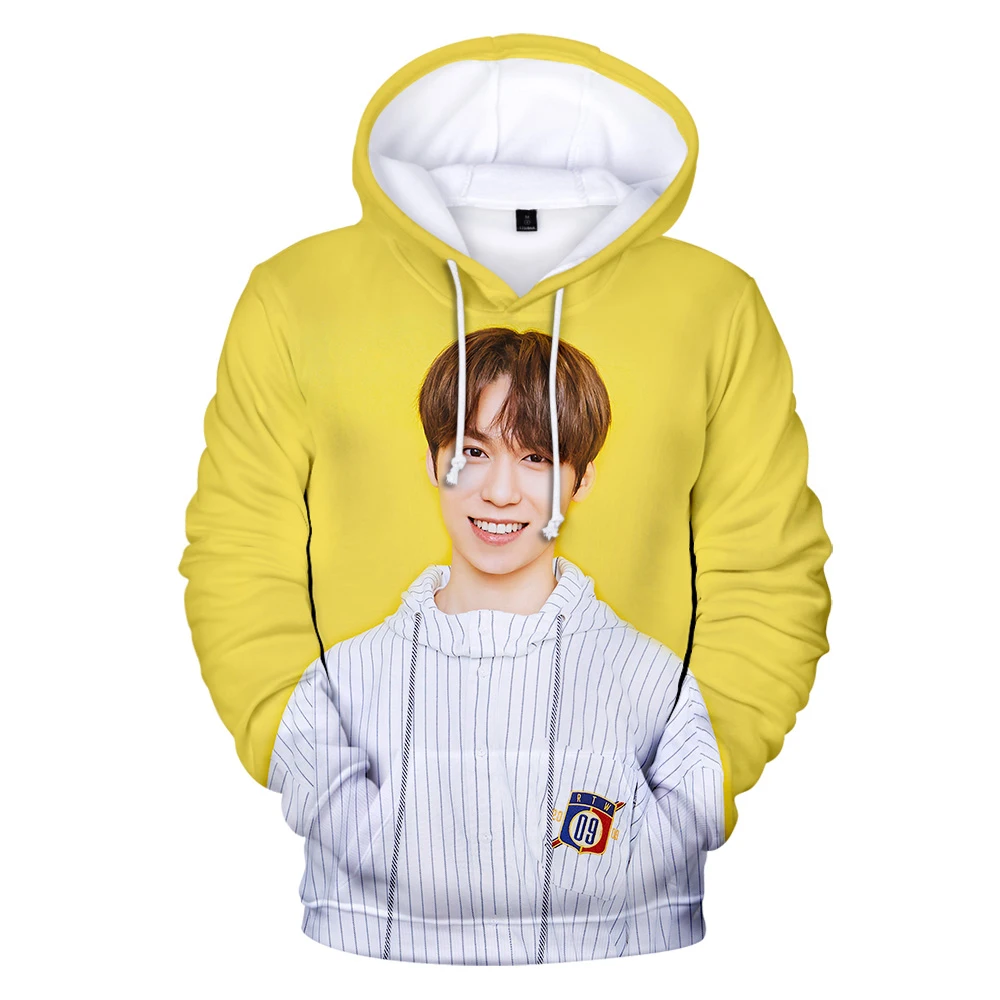 Новые корейские Kpop ONEUS 3D женские свитшоты с капюшоном/мужская толстовка длинным